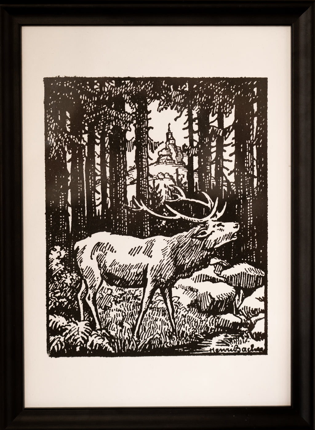Cerf au rocher de Dabo
