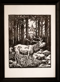 Cerf au rocher de Dabo