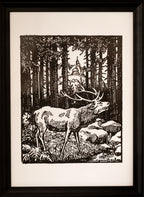 Cerf au rocher de Dabo