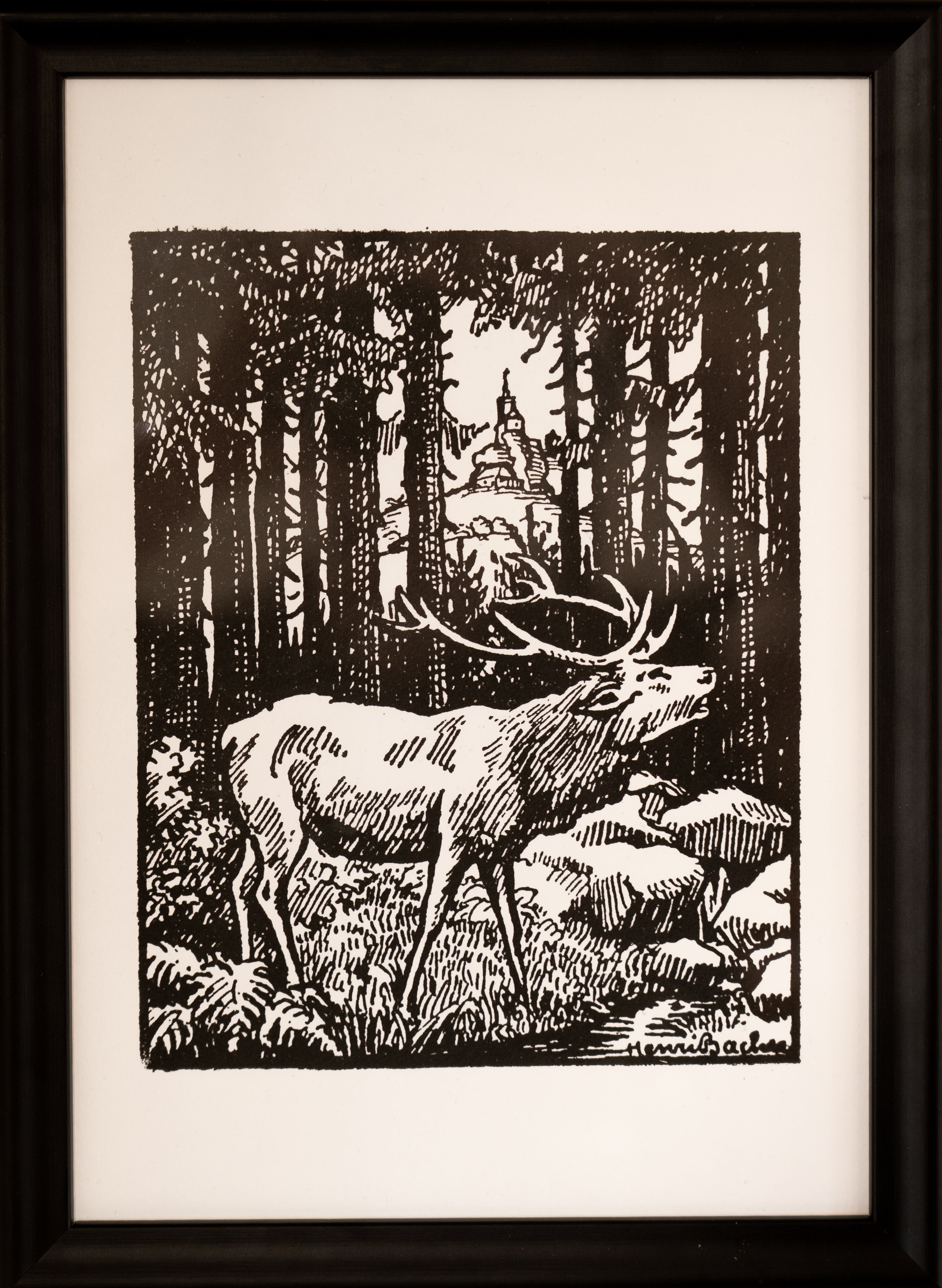 Cerf au rocher de Dabo
